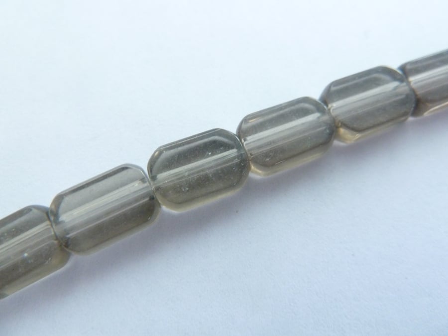 SALE grey glass beads
