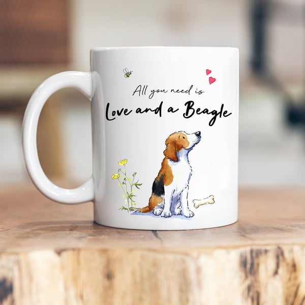 Love and a Beagle Ceramic Mug
