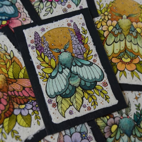 midsummer moth 7 - original aceo illustration
