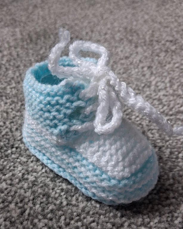Hand Knitted Baby Trainers, Converse, Hightops