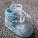 Hand Knitted Baby Trainers, Converse, Hightops