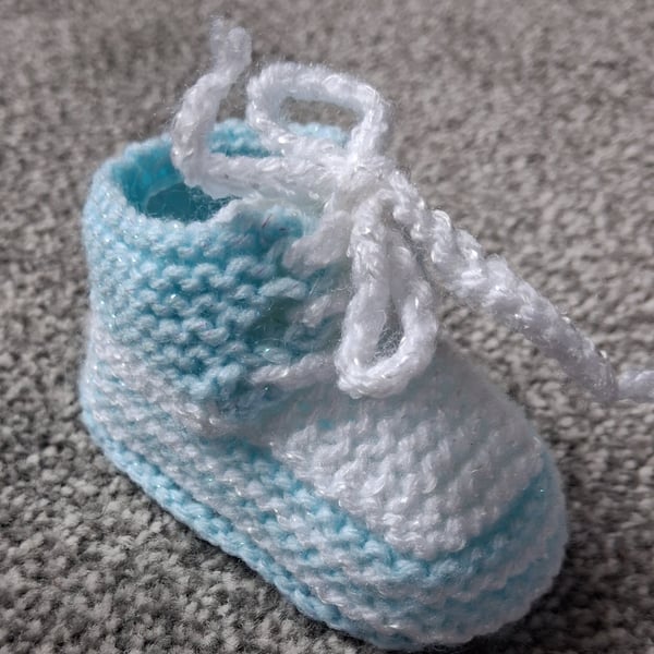 Hand Knitted Baby Trainers, Converse, Hightops