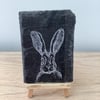 Very Big Eared Hare - original art hand carved on slate