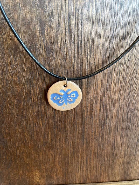 Summer Sale!   Blue butterfly necklace