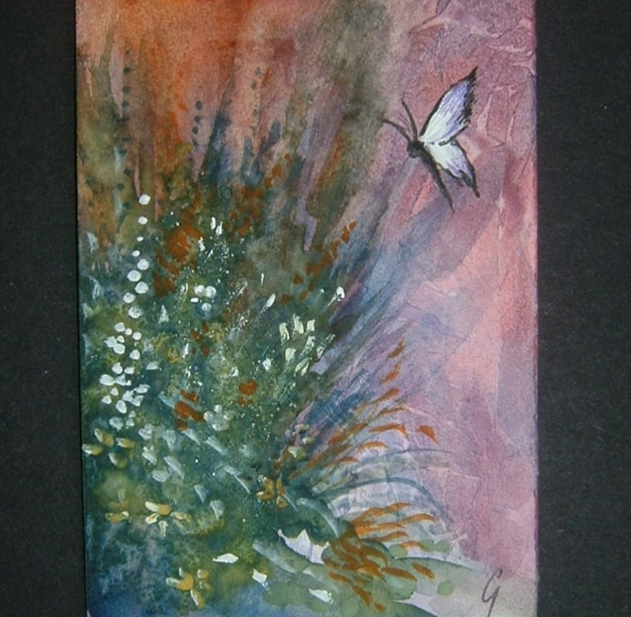 aceo art painting butterflies fantasy ref 316