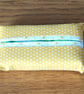 Pocket Tissue Pack Holder Gold and White Polka Dot and Geometric Fabric. - Image 5