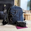 Upcycled Denim and Oilcloth Mini Back Pack