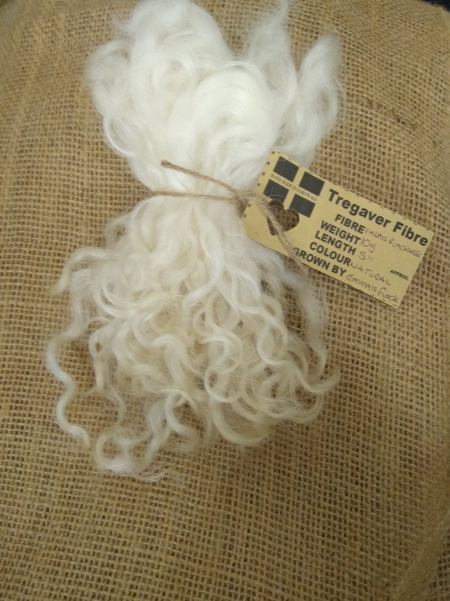 natural undyed Valais Blacknose wool locks, 10g, curly felting wool