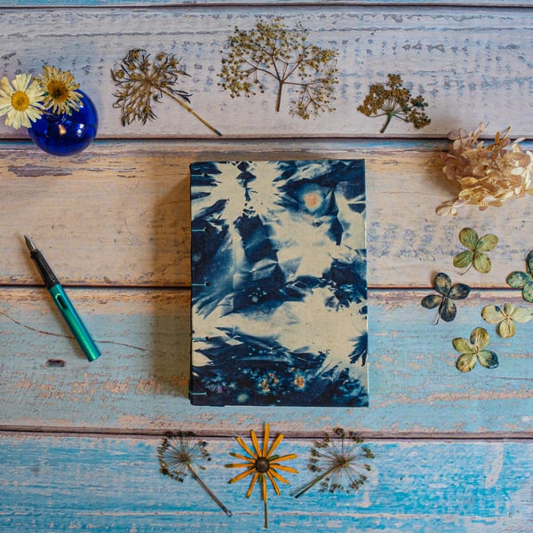 Tie-dyed Teabag Paper A5 Coptic Journal (Folksy068)