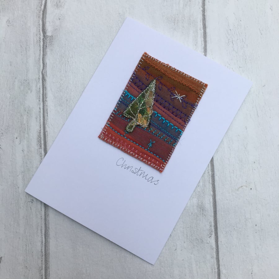 Recyclable Embroidered Christmas Card 