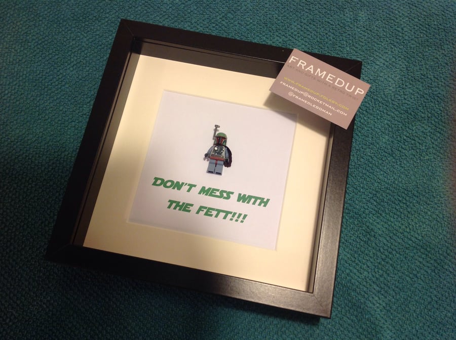 BOBA FETT - FRAMED LEGO MINIFIGURE - GREAT ART WORK