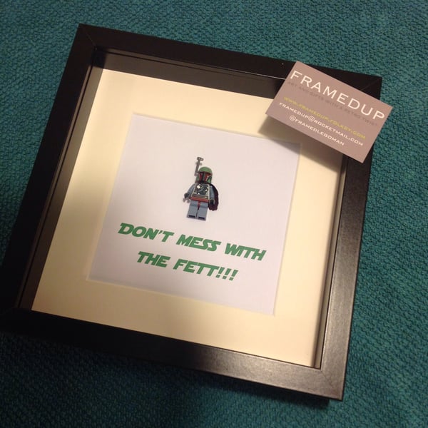 BOBA FETT - FRAMED LEGO MINIFIGURE - GREAT ART WORK