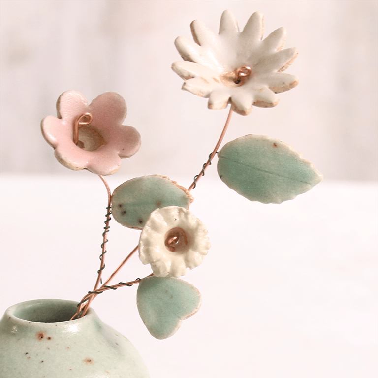 Ceramic Leaves for Flower Stems