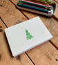 Hand Crafted A6 Sketchbook or Journal with Hand-printed Winter Cabin Design. - Image 7