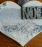 Pair of Hanging Heart Christmas Decorations - Blue - Image 7