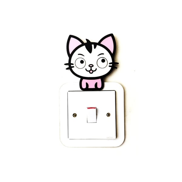 Cute Kitten Light Switch Surround Kids Bedroom Decor Nursery Wall Plate Cover