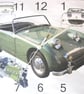 frogeye car wall hanging clock classic austin healey sprite - Image 2