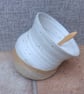 Salt pig or cellar hand thrown stoneware pottery handmade ceramic wheelthrown - Image 1