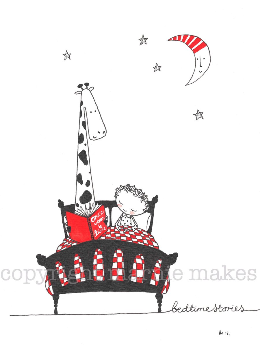 Bedtime stories - A4 Giclee print