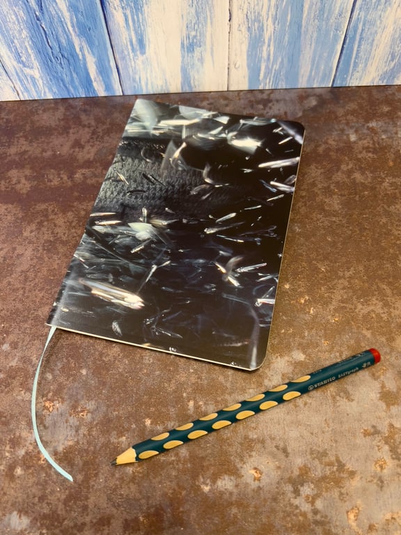 Notebook, Marine themed, A5 (ish), made from up-cycled and recycled materials.