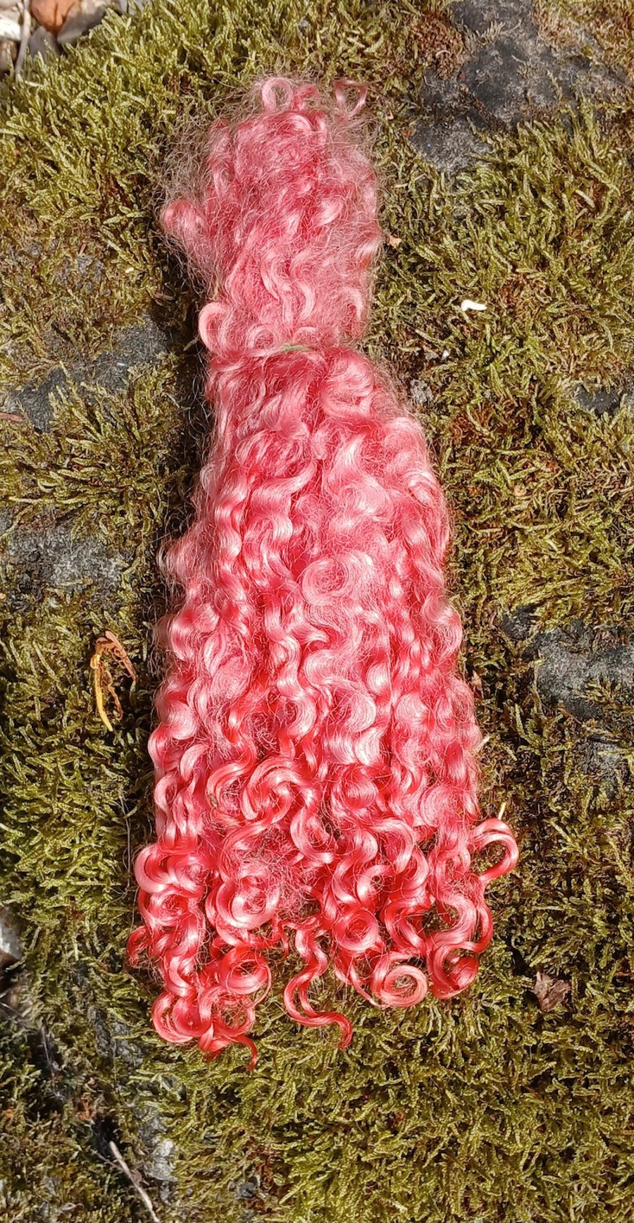 Wensleydale fleece, red, 10g