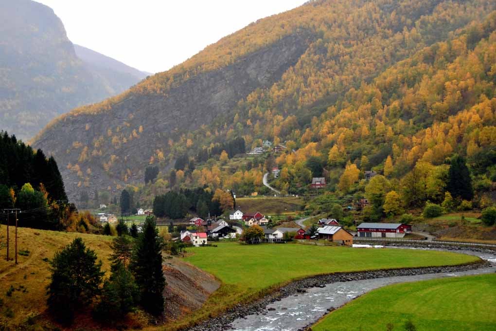Flamsdalen Valley Flam Norway Scandinavia Photograph Print
