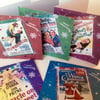 Christmas Cards, Classic Xmas Movies Theme,Five Pack, Handmade Cards