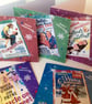 Christmas Cards, Classic Xmas Movies Theme,Five Pack, Handmade Cards - Image 1