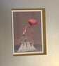Flamingo & Chick A5 Greeting Card