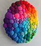 Circular Random Rainbow Wall Art - Abstract Tactile felt Blobs - Image 7