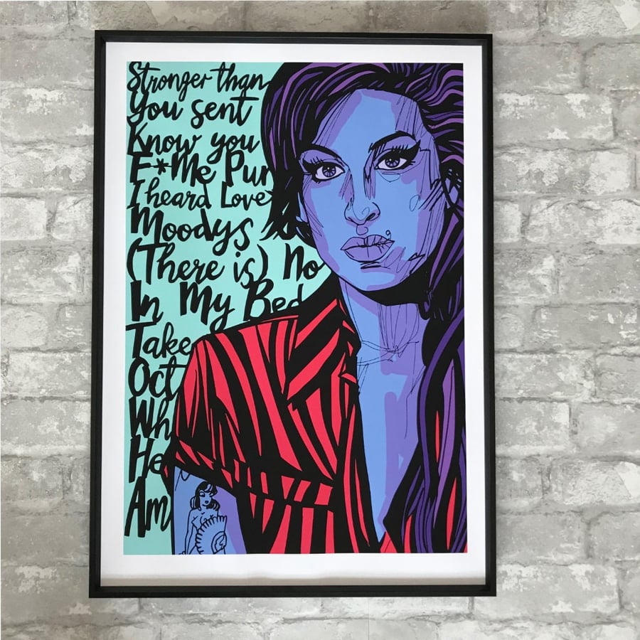 AMY WINEHOUSE Music Print - Frank, Amy Winehouse home decor, 3 sizes