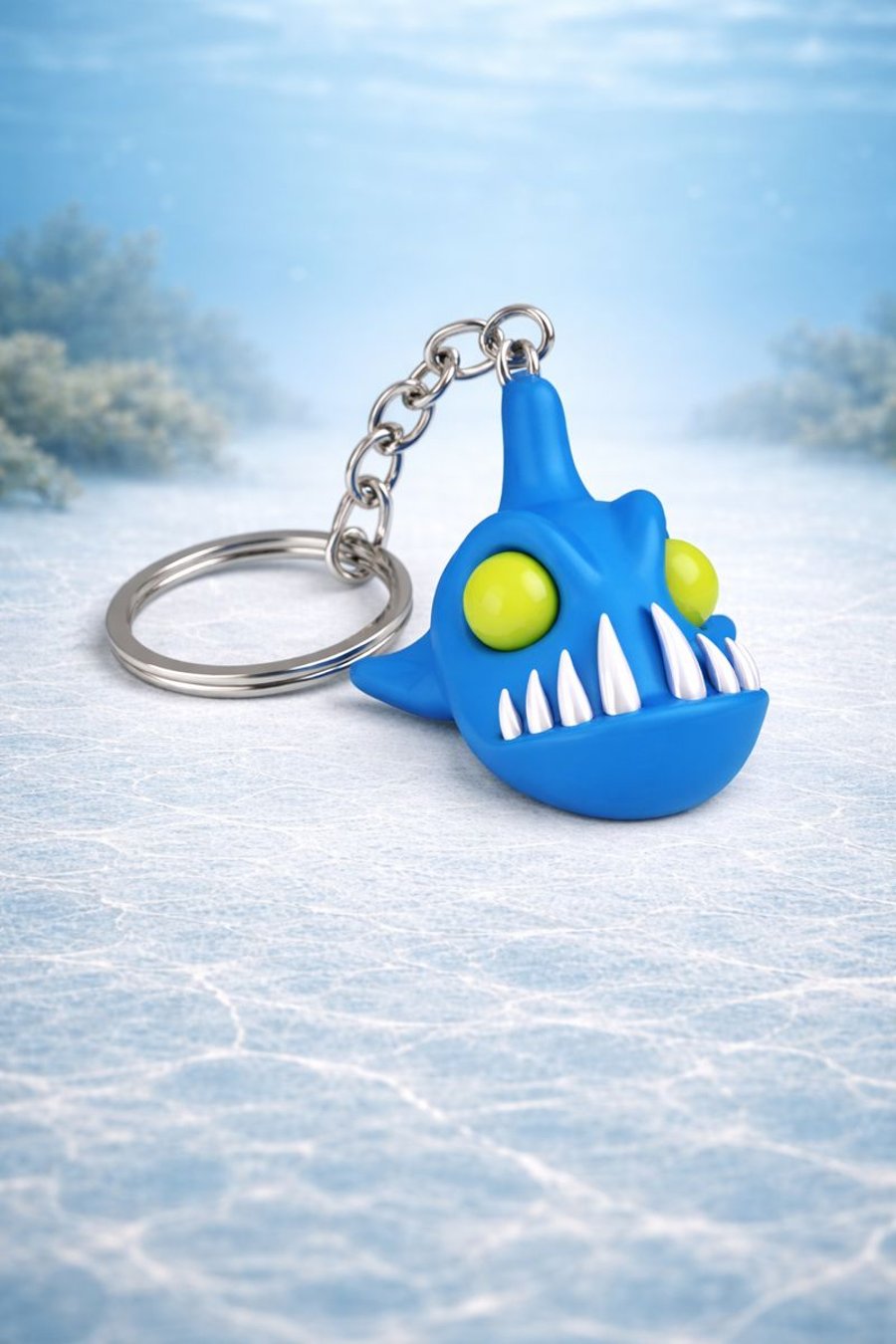 Anglerfish Keyring – Handmade Custom 3D Printed Creature Keychain