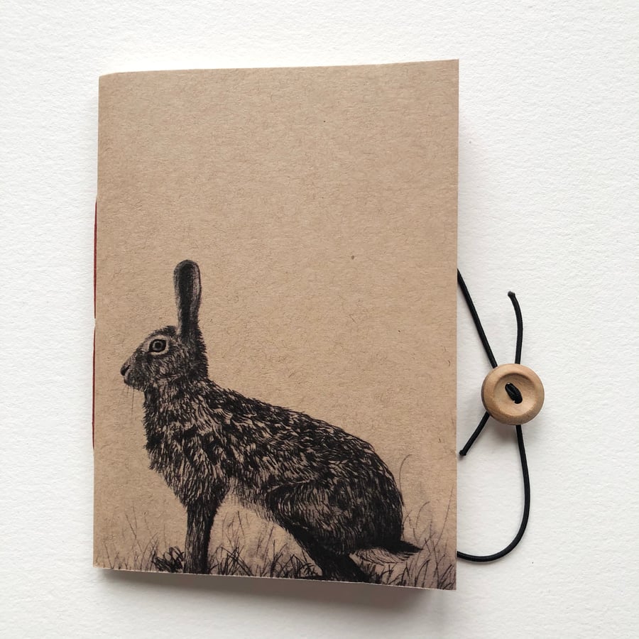 Notebook. Pocket sized. Watchful Hare.