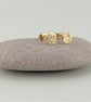 Mini Solid 9ct Gold Hammered Disc Stud Earrings - Image 2
