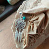 Sterling Silver and Turquoise Dreamcatcher Necklace