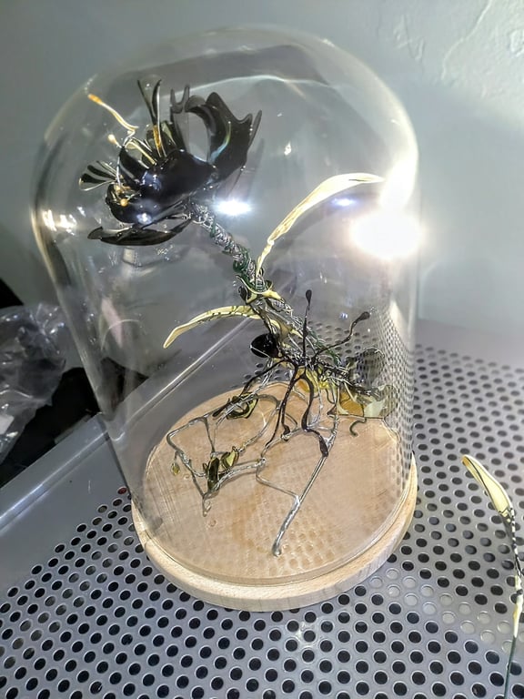 Gothic flower and spider