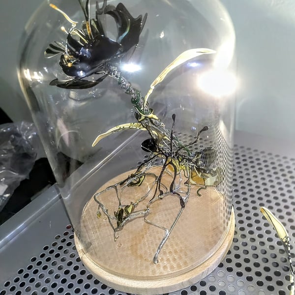 Gothic flower and spider