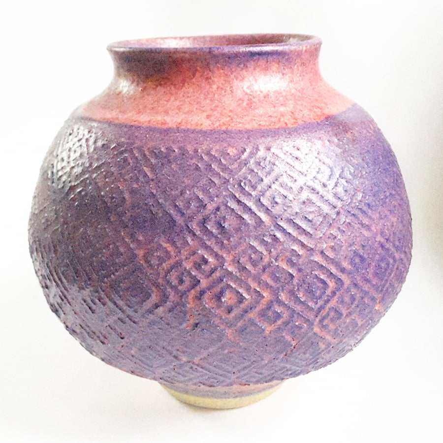 Purple Ceramic Vase