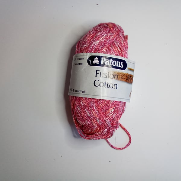 Patons Fusion Cotton, pink,  11 x 50g balls, Viscose cotton yarn