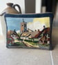 Vintage Godshill tapestry large soft pouch with reclaimed floral lining