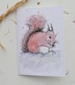 Hand Painted Red Squirrel Greetings Card - Blank Card with Envelope