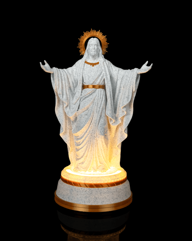 Christ of Light – 3D Printed Illuminated Jesus Statue