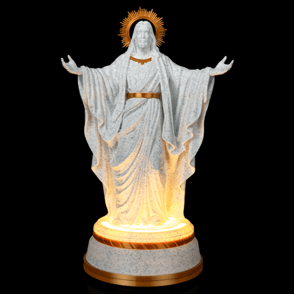 Christ of Light – 3D Printed Illuminated Jesus Statue