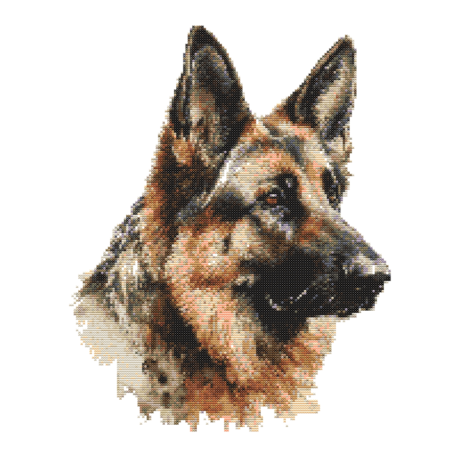 GERMAN SHEPHERD - Cross Stitch Pattern - Cross Stitch Chart