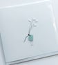 Sea Glass Bird Card, Handmade Thinking of You Card, Tiny Bird with a Big Heart - Image 5