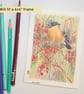 Bullfinch small original drawing, letterbox art gift - Image 3