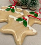Gingerbread Star - Fused Glass Christmas Tree Decoration - Image 3