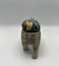 Vintage Elephant Pin Cushion - White & Floral Sewing Gift & Anchor - Image 4