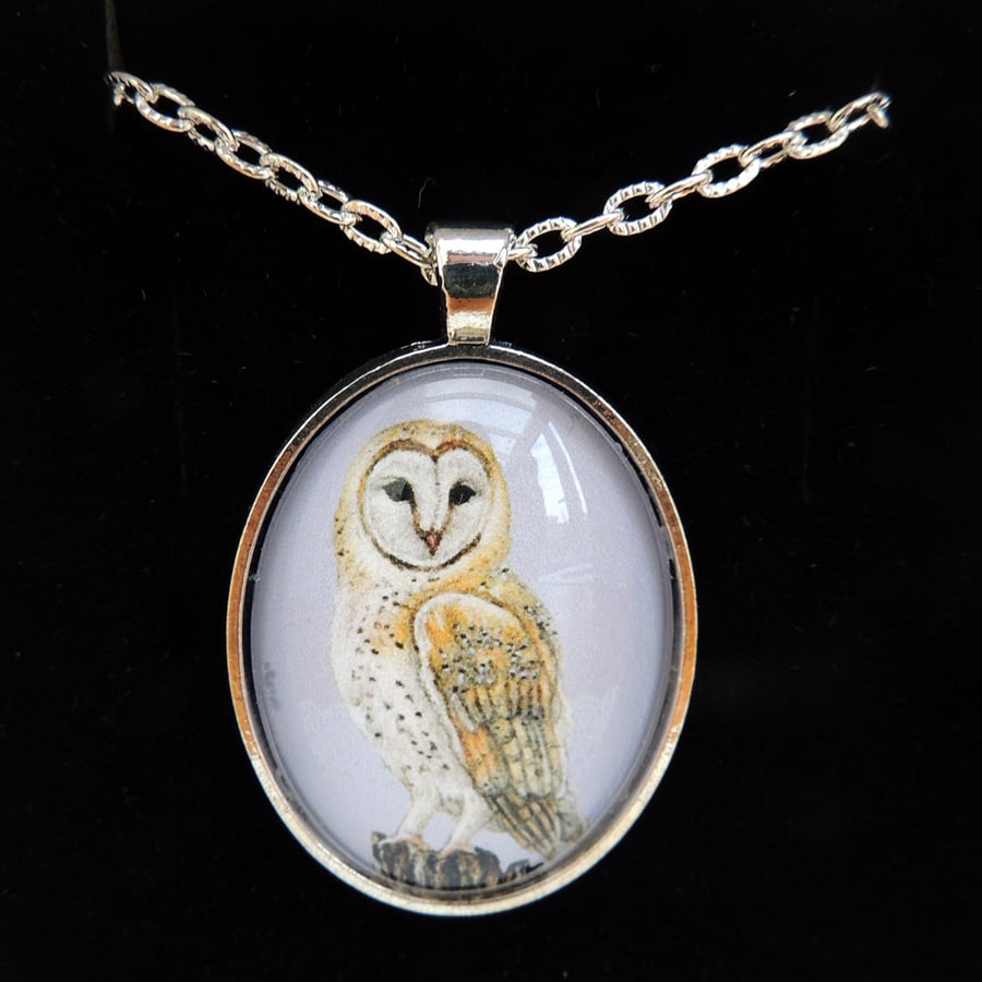 Barn Owl Pendant Necklace - Simply Silver Style