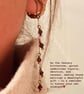 Heartfire Garnet grade AAA faceted drop earrings stainless steel - Image 2